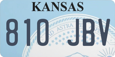 KS license plate 810JBV