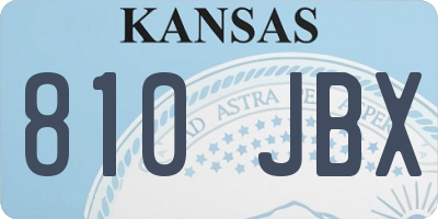 KS license plate 810JBX