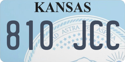 KS license plate 810JCC
