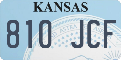 KS license plate 810JCF