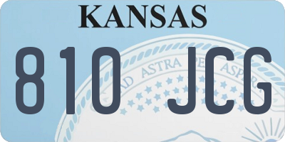 KS license plate 810JCG