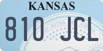 KS license plate 810JCL