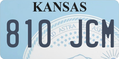 KS license plate 810JCM