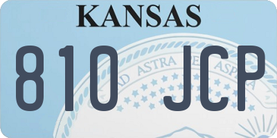 KS license plate 810JCP