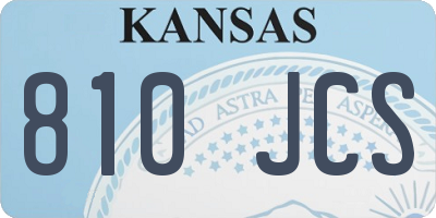 KS license plate 810JCS