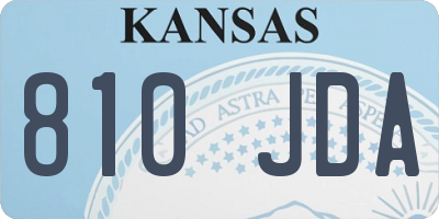 KS license plate 810JDA
