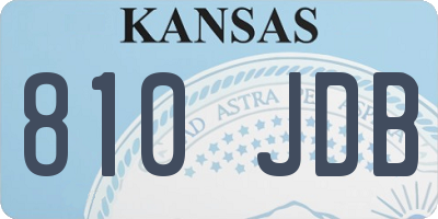 KS license plate 810JDB