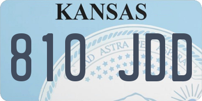 KS license plate 810JDD