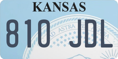KS license plate 810JDL