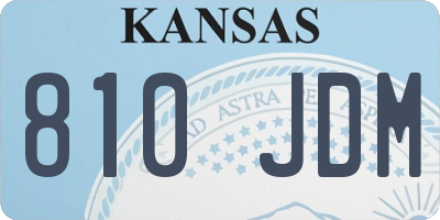 KS license plate 810JDM