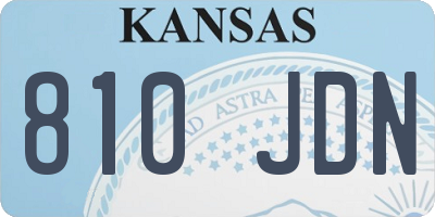 KS license plate 810JDN