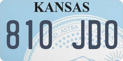 KS license plate 810JDO