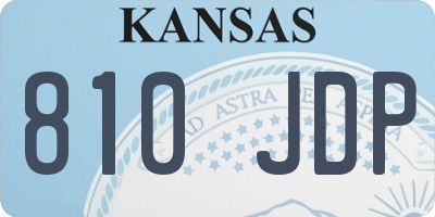 KS license plate 810JDP