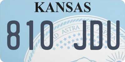KS license plate 810JDU