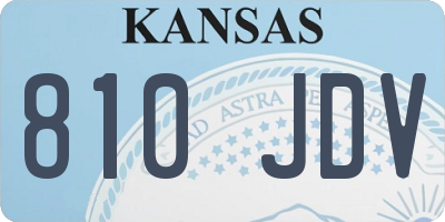 KS license plate 810JDV