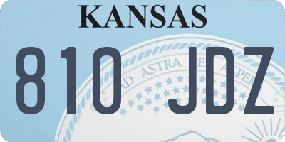 KS license plate 810JDZ