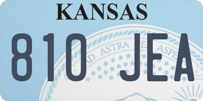 KS license plate 810JEA