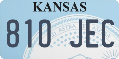 KS license plate 810JEC