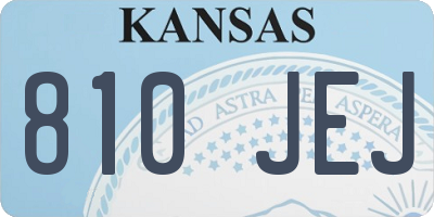 KS license plate 810JEJ