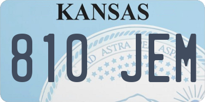 KS license plate 810JEM