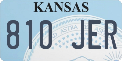 KS license plate 810JER