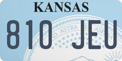 KS license plate 810JEU