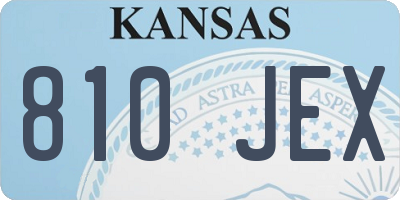 KS license plate 810JEX