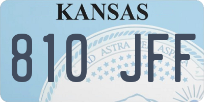 KS license plate 810JFF