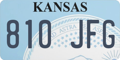 KS license plate 810JFG