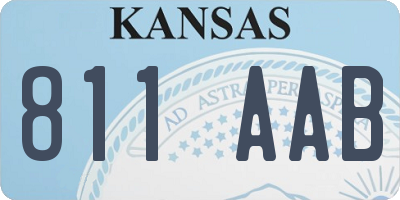 KS license plate 811AAB