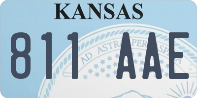 KS license plate 811AAE