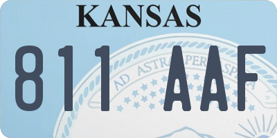 KS license plate 811AAF
