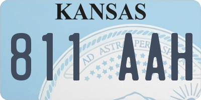 KS license plate 811AAH