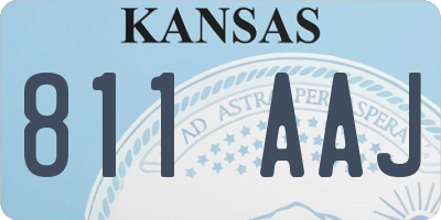 KS license plate 811AAJ