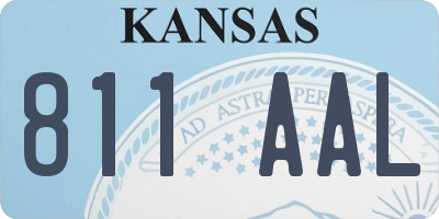 KS license plate 811AAL