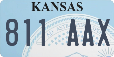 KS license plate 811AAX