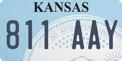 KS license plate 811AAY
