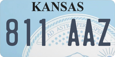 KS license plate 811AAZ