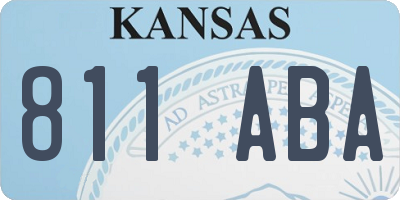 KS license plate 811ABA