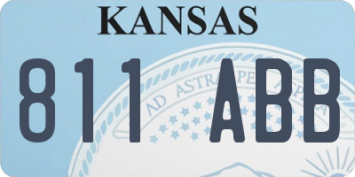 KS license plate 811ABB