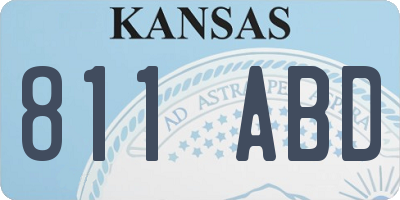 KS license plate 811ABD