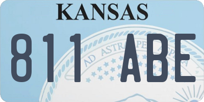 KS license plate 811ABE