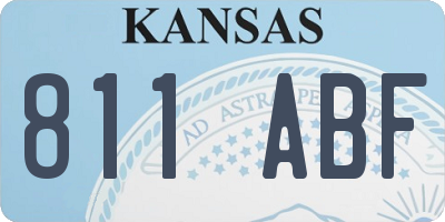 KS license plate 811ABF