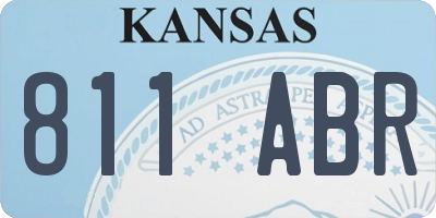KS license plate 811ABR