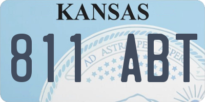 KS license plate 811ABT
