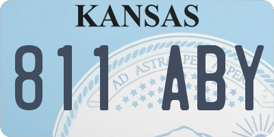 KS license plate 811ABY