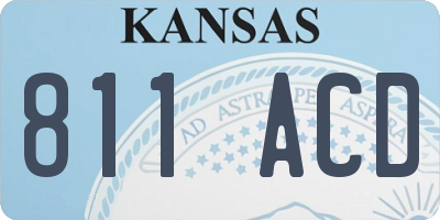 KS license plate 811ACD