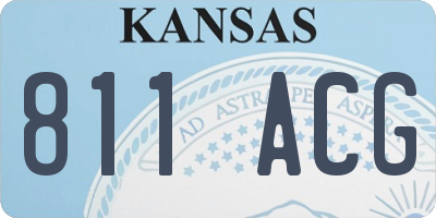KS license plate 811ACG