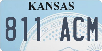 KS license plate 811ACM