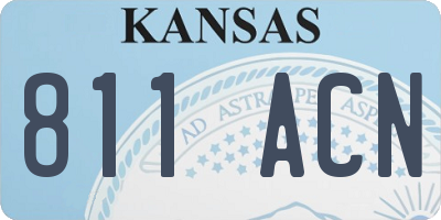 KS license plate 811ACN